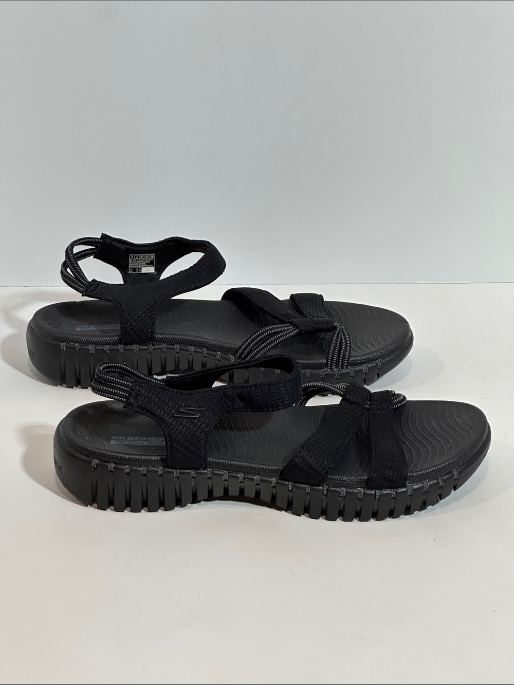 Skechers GO WALK On-The-Go Black Strappy Athletic Sandals - Picture 6 of 6